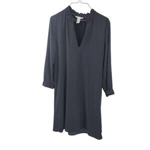H&M Navy Blue Polka Dot Dress Womens Size 8
